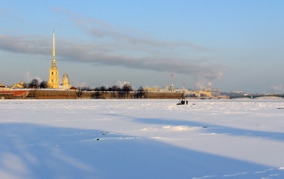 Peterpaulvesting aan de Neva rivier